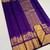 Purple silk blend jacuard work festival saree with unstitched blouse piece