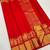 Red silk blend jacuard work festival saree with unstitched blouse piece