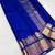 Royal blue silk blend jacuard work festival saree with unstitched blouse piece
