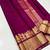 Wine silk blend jacuard work festival saree with unstitched blouse piece