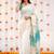 White sky linen jacuard work festival saree with unstitched blouse piece