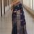 Wine silk blend jacuard work festival saree with unstitched blouse piece