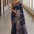 Wine silk blend jacuard work festival saree with unstitched blouse piece