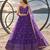 PURRPLE NET THREAD WITH ZARI AND SEQUIN WORK FESTIVE LEHENGA CHOLI