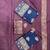 Wine silk blend jacuard work festival saree with unstitched blouse piece