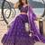 PURRPLE NET THREAD WITH ZARI AND SEQUIN WORK FESTIVE LEHENGA CHOLI