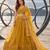 MUSTARD YELLOW NET THREAD WITH ZARI AND SEQUIN WORK FESTIVE LEHENGA CHOLI