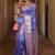 Light purple  silk blend jacuard work festival saree with unstitched blouse piece