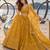 MUSTARD YELLOW NET THREAD WITH ZARI AND SEQUIN WORK FESTIVE LEHENGA CHOLI