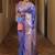 Light purple  silk blend jacuard work festival saree with unstitched blouse piece