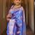 Light purple  silk blend jacuard work festival saree with unstitched blouse piece