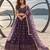 DUSTY WINE NET THREAD WITH ZARI AND SEQUIN WORK FESTIVE LEHENGA CHOLI