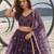 DUSTY WINE NET THREAD WITH ZARI AND SEQUIN WORK FESTIVE LEHENGA CHOLI