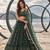 DARK GREEN NET THREAD WITH ZARI AND SEQUIN WORK FESTIVE LEHENGA CHOLI