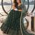 DARK GREEN NET THREAD WITH ZARI AND SEQUIN WORK FESTIVE LEHENGA CHOLI