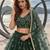 DARK GREEN NET THREAD WITH ZARI AND SEQUIN WORK FESTIVE LEHENGA CHOLI