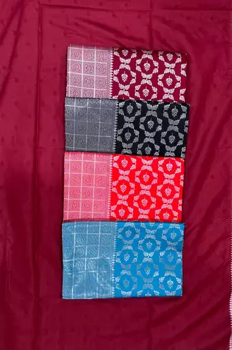 Black  silk blend jacuard work festival saree with unstitched blouse piece