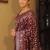 Maroon  silk blend jacuard work festival saree with unstitched blouse piece