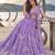 LAVENDER NET THREAD WITH ZARI AND SEQUIN WORK FESTIVE LEHENGA CHOLI