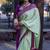 Pista purple silk blend jacuard work festival saree with unstitched blouse piece
