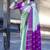 Pista purple silk blend jacuard work festival saree with unstitched blouse piece