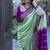 Pista purple silk blend jacuard work festival saree with unstitched blouse piece