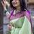 Pista purple silk blend jacuard work festival saree with unstitched blouse piece