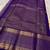 Off white blue silk blend jacuard work festival saree with unstitched blouse piece