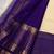 Off white blue silk blend jacuard work festival saree with unstitched blouse piece