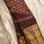 Maroon silk blend jacuard work festival saree with unstitched blouse piece