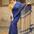 Blue yellow linen jacuard work festival saree with unstitched blouse piece