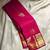 Pink silk blend jacuard work festival saree with unstitched blouse piece