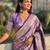 Lavender silk blend jacuard work festival saree with unstitched blouse piece