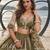 MEHENDI GREEN NET THREAD WITH ZARI AND SEQUIN WORK FESTIVE LEHENGA CHOLI