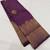 Purple silk blend jacuard work festival saree with unstitched blouse piece