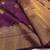 Purple silk blend jacuard work festival saree with unstitched blouse piece