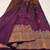 Purple silk blend jacuard work festival saree with unstitched blouse piece