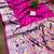 Pink silk blend jacuard work festival saree with unstitched blouse piece