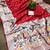 Red silk blend jacuard work festival saree with unstitched blouse piece