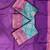 Sky purple silk blend jacuard work festival saree with unstitched blouse piece