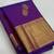 Purple silk blend jacuard work festival saree with unstitched blouse piece