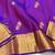 Purple silk blend jacuard work festival saree with unstitched blouse piece