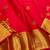 Red silk blend jacuard work festival saree with unstitched blouse piece