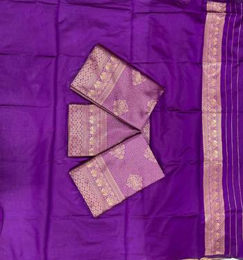 Wine silk blend jacuard work festival saree with unstitched blouse piece 5
