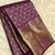 Purple silk blend jacuard work festival saree with unstitched blouse piece