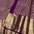 Purple silk blend jacuard work festival saree with unstitched blouse piece