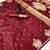 Maroon silk blend jacuard work festival saree with unstitched blouse piece
