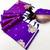 Purple silk blend jacuard work festival saree with unstitched blouse piece