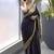 Black silk blend jacuard work festival saree with unstitched blouse piece