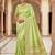 Pista silk blend jacuard work festival saree with unstitched blouse piece
